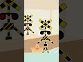 【踏切アニメ】コンビニへ行く踏切Railroad crossing to convenience store#shorts