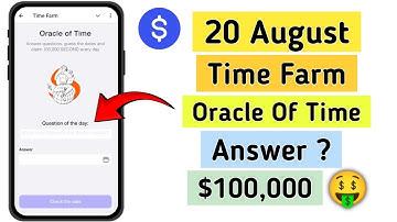 time farm 20 august answer today | oracle of time what did was | daily combo