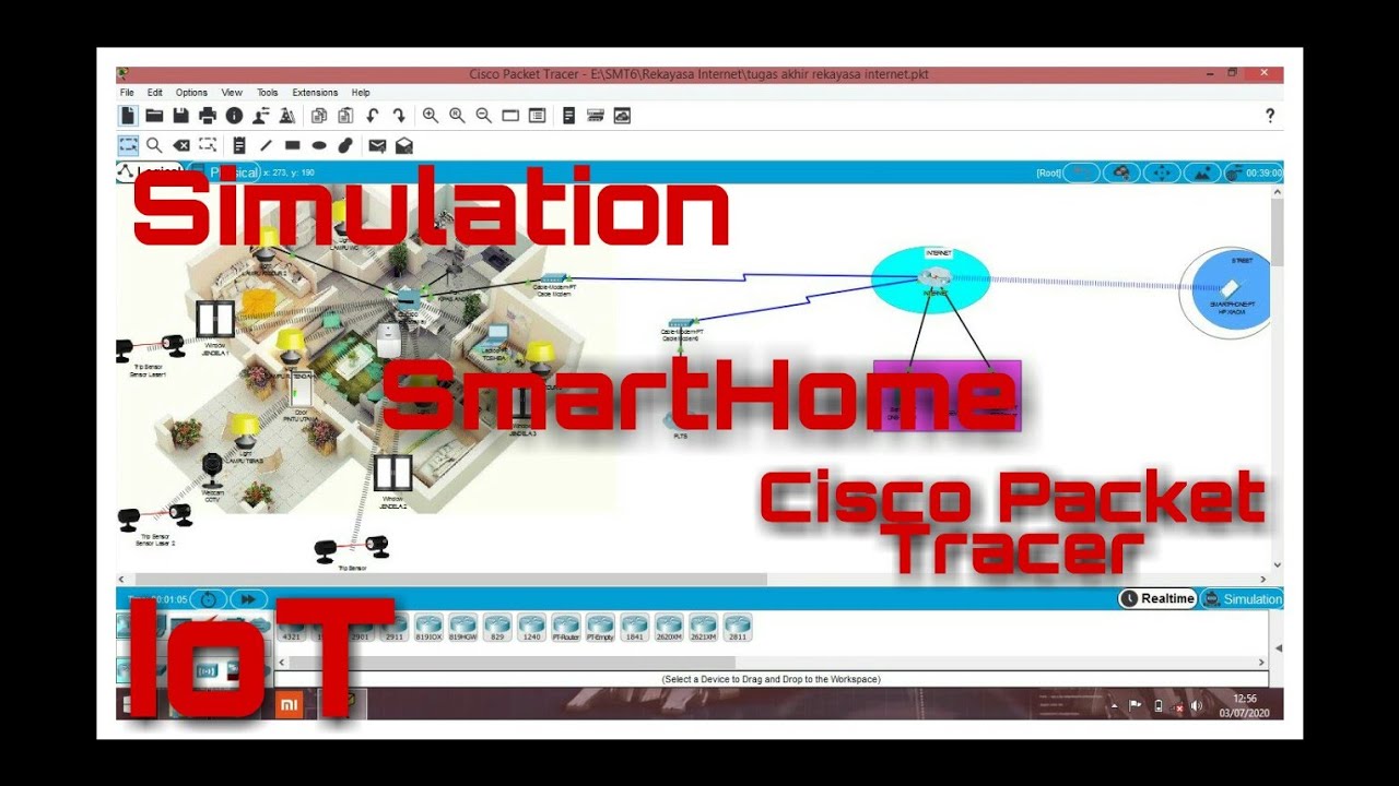 IoT SmartHome Ciscopackettracer Simulation Smart Home