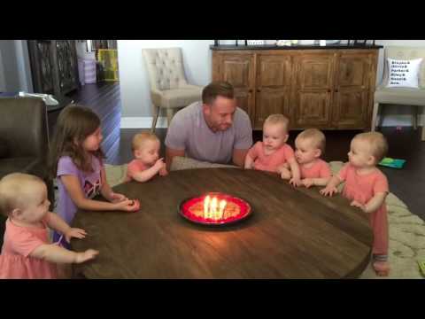 Priceless reaction to daddy blowing the candles out