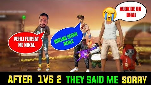 2 Random Grandmaster Player Call Me noob😠 i challenge them 1 v 2 custom room - GARENA FREE FIRE