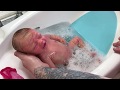 Silicone preemie baby first bath  super realistic silicone baby