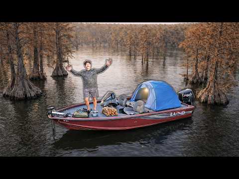 24hrs Fishing & Camping In an Ancient Forest!