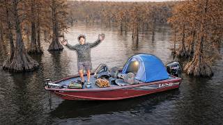 24hrs Fishing &amp; Camping In an Ancient Forest!