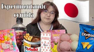 Experimentando comida diferente do JAPÃO