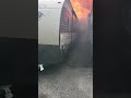 Travel trailers on fire