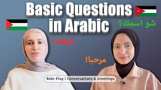Full Greetings & Basic Questions in Arabic | Role-play | Levantine Dialect Comprehensible Input Guide