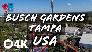 Top THRILL RIDES at Busch Gardens in Tampa - Florida - USA - GoPro Hero 10 - 5K 60FPS UHD