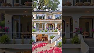 Stunning Luxury Villa Tour Elegant Three-Story Home Exterior & Garden Design