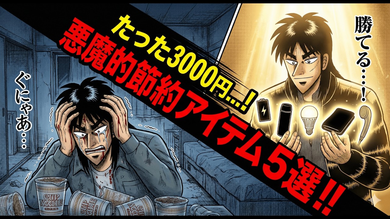 『たった3000円:悪魔的最強節約アイテム5選』