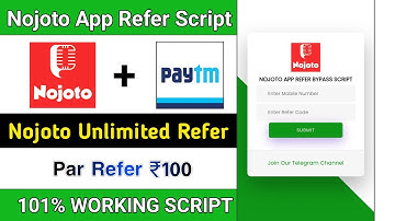 Nojoto App Payment Proof | Nojoto Refer Bypass Script | New Earning App | Nojoto refer script