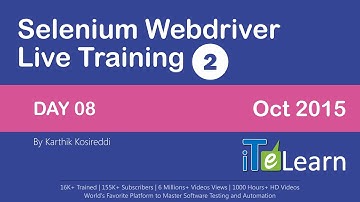 Selenium Webdriver Live Training Day 08