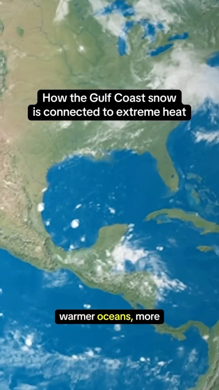 How Gulf Coast snow is linked to extreme heat #shorts