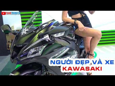 Video Người đẹp và Xe KAWASAKI Ninja ZX10RR, Z900 ABS 2017,... - youtube