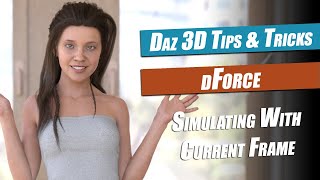 Daz 3D dForce Tutorial : Skirt Simulation On The Current Frame screenshot 5
