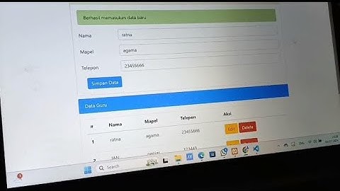 MEMBUAT CRUD DATA SEKOLAH