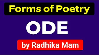 Forms of Poetry | Ode | TGT PGT English Preparation