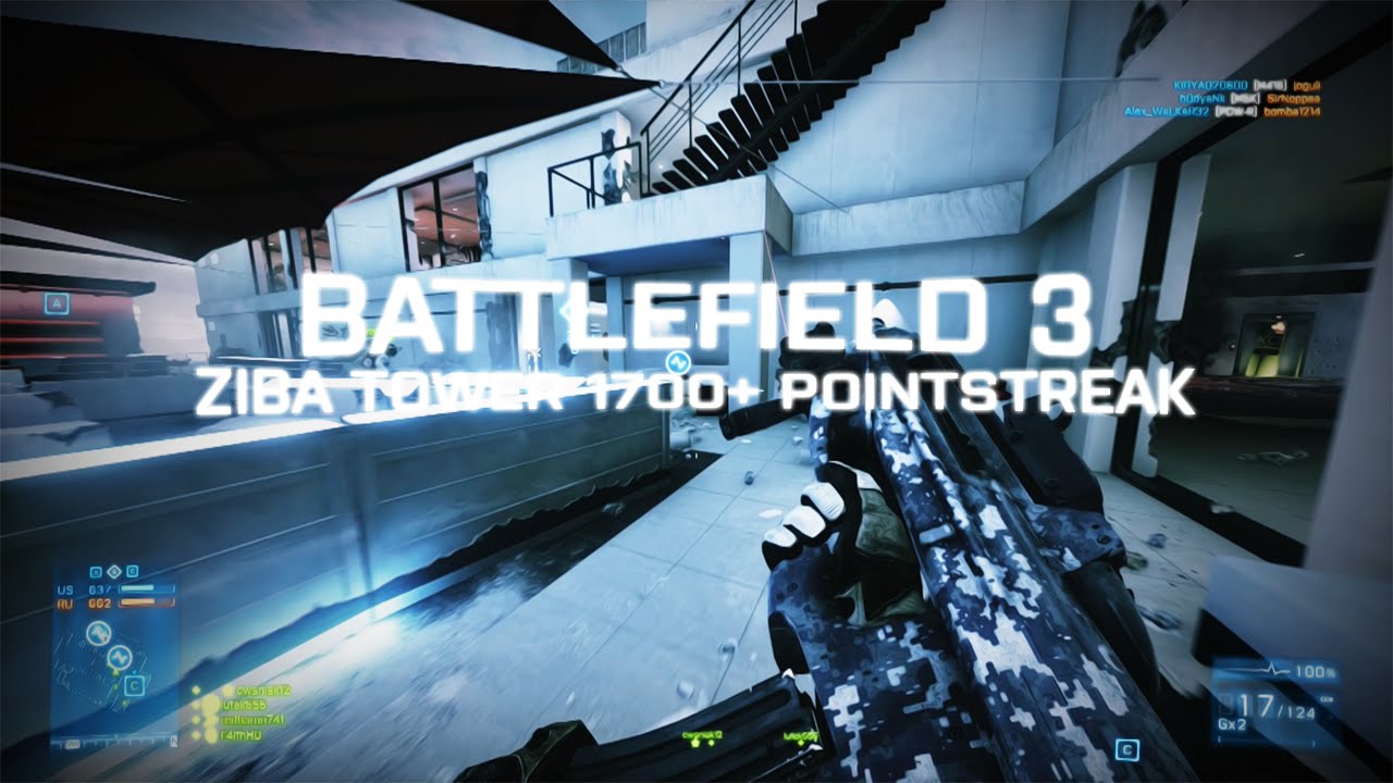 Battlefield 3: Ziba Tower 1700+ Pointstreak