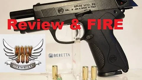 BRUNI P4 9mm Review & Live Fire (HJRR) Beretta P4 Replica