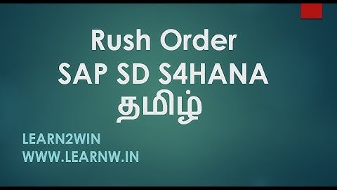 Rush Order in SAP SD S4HANA | sales process sap sd | Sales order processing sap sd | Delivery sap sd