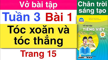 Vờ bài tập Tiếng Việt Lớp 2 Tuần 3 Bài 1 | TÓC XOĂN VÀ TÓC THẲNG | Trang 15 |Chân trời sáng tạo tập1