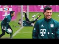 Fun in practice goalkeeper lewandowski vs rabona penalties by sle  mller