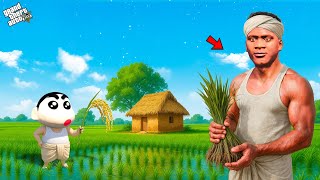 Shinchan & Franklin Become A Village Man And Help to Grandpa in GTA 5