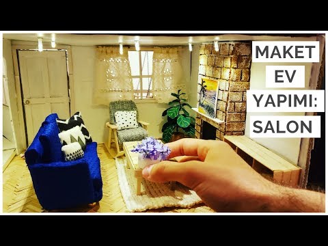 Evdeki Malzemelerle Maket Ev Yapımı | Salon