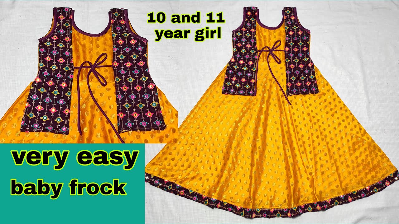 Full umbrella cut baby frock cutting and stitching baby dress cutting and  stitching - YouTube