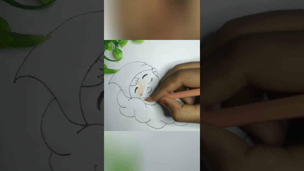 A Dreaming Baby boy sleeping on clouds 