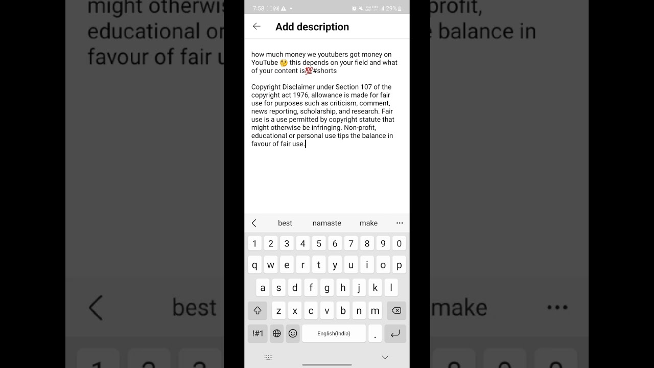Kya aap apne description me disclaimer dalte hai😨description disclaimer is important 😨