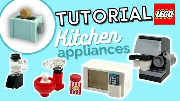 5 Easy Appliances for Your LEGO Kitchen Build! Tutorial