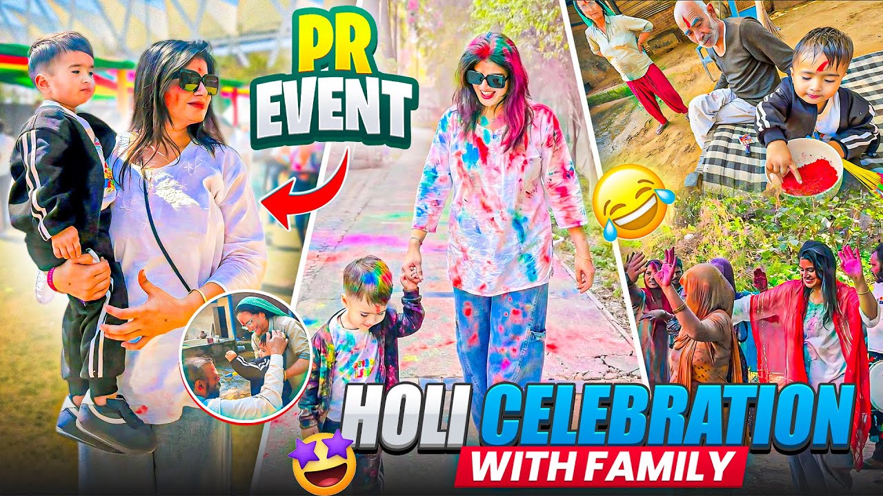 Happy Holi with Ghata Family and PR Event 🧿😍 || Holi 2026 || Hellops8 