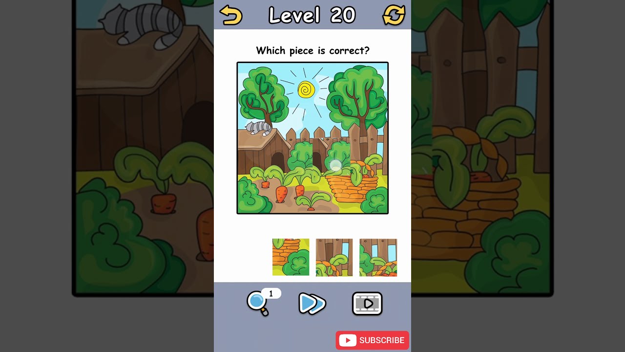 Brain Crack Level 20 Which piece is correct Walkthrough