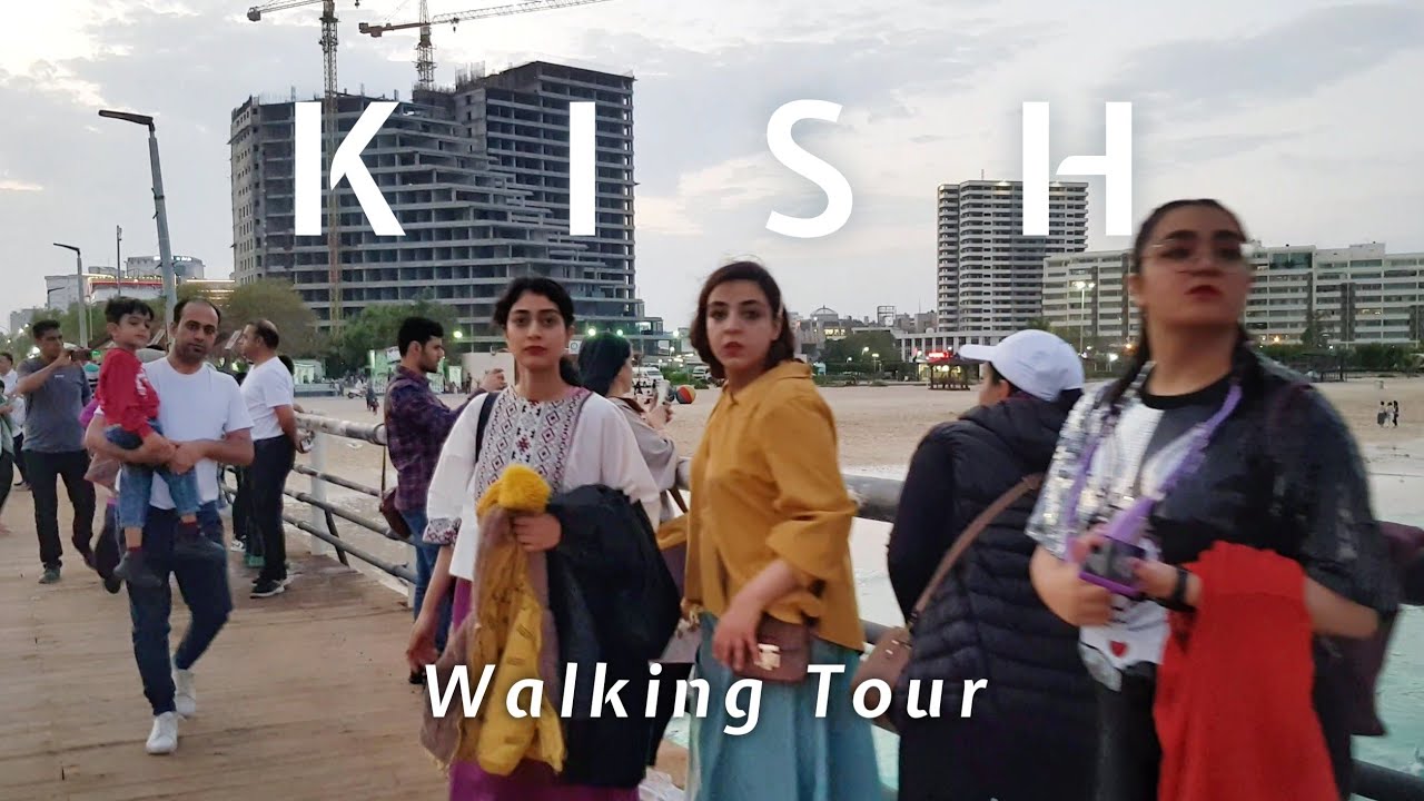 Iran, KISH ISLAND Walking Tour 2023 • The Grand Pier Sunset | KishWalk