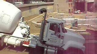 MACK Concrete Truck leaving Kenmore Construction site - Downtown Akron, Ohio