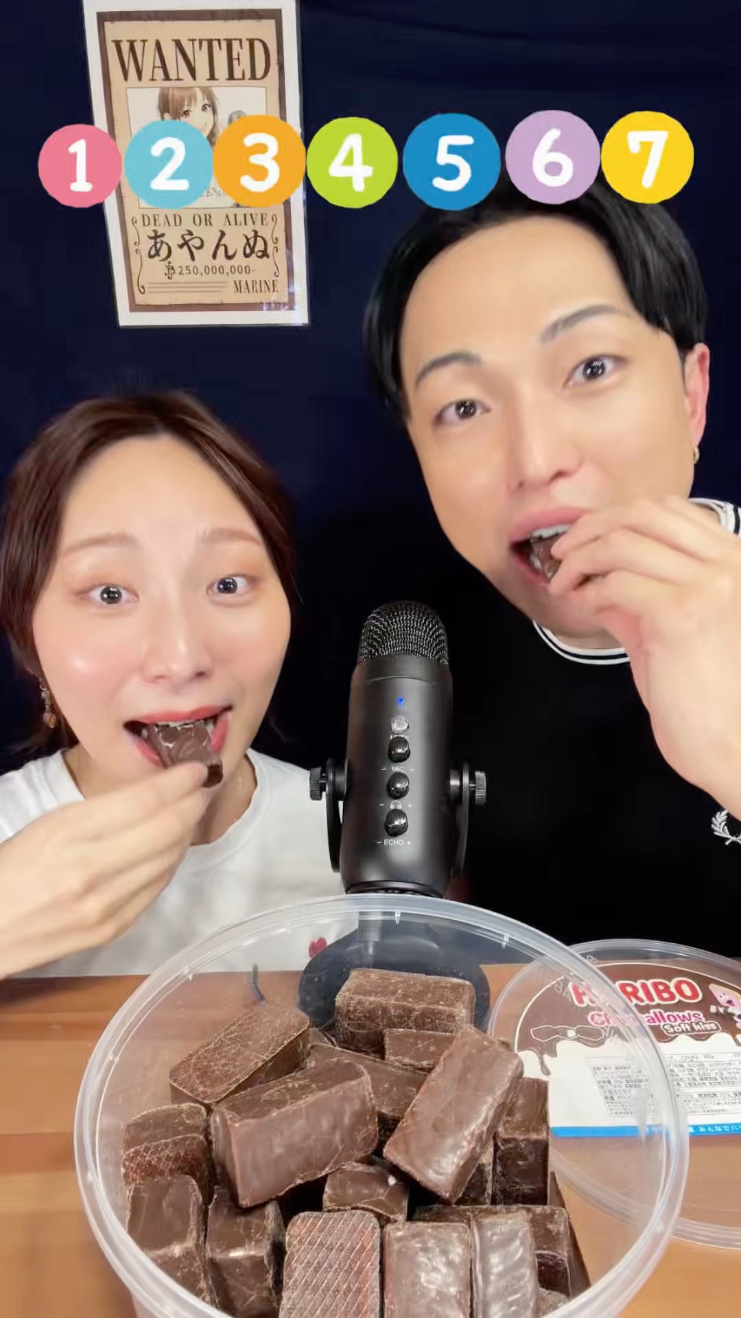 The results of the Haribo chocolate marshmallow bite challenge