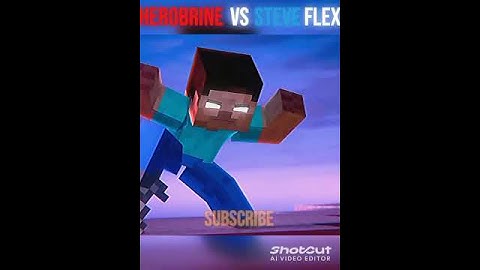 HEROBRINE vs STEVE🥶[MINECRAFT]🤯☠️☠️#shorts #minecraft #animation #gaming ‎⁨@SquaredMediaYT⁩ 