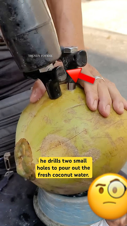 How to cut a coconut the smart way #howto #fruit #food
