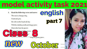 Model activity task class 8 | #part7 | #english | #new | #class8