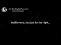 Conor maynard - For The Night ( Acoustic ) LYRICS VIDEO