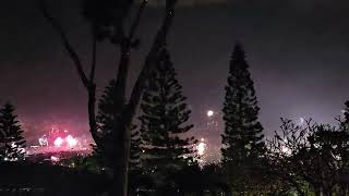 Fireworks at Midnight on the island of Oahu in Hawaii from Makakilo welcoming in 2025!