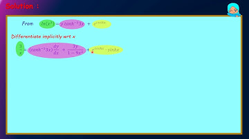 2.6.4 derivatives  of inverse hyperbolic functions (example 5 - implicit differentiation)