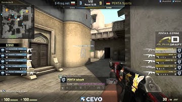 E-Frag.net vs PENTA Sports Game 1 (CEVO-P CS:GO Season 8) - Helium & Launders