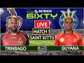 The 6IXTY 2022 | Trinbago Knight Riders vs Guyana Amazon Warriors Live | TKR vs GUY Live Scores