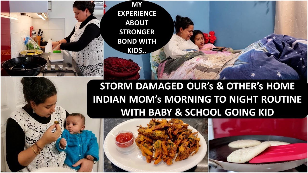 Indian Mom's Morning To Night Routine On Stormy Day with Kids | Breakfast, Shopping & Dinner Routine