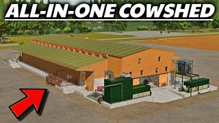 This Cow Barn Is Insane! - All-in-one Cowshed Tutorial | Farming Simulator 25