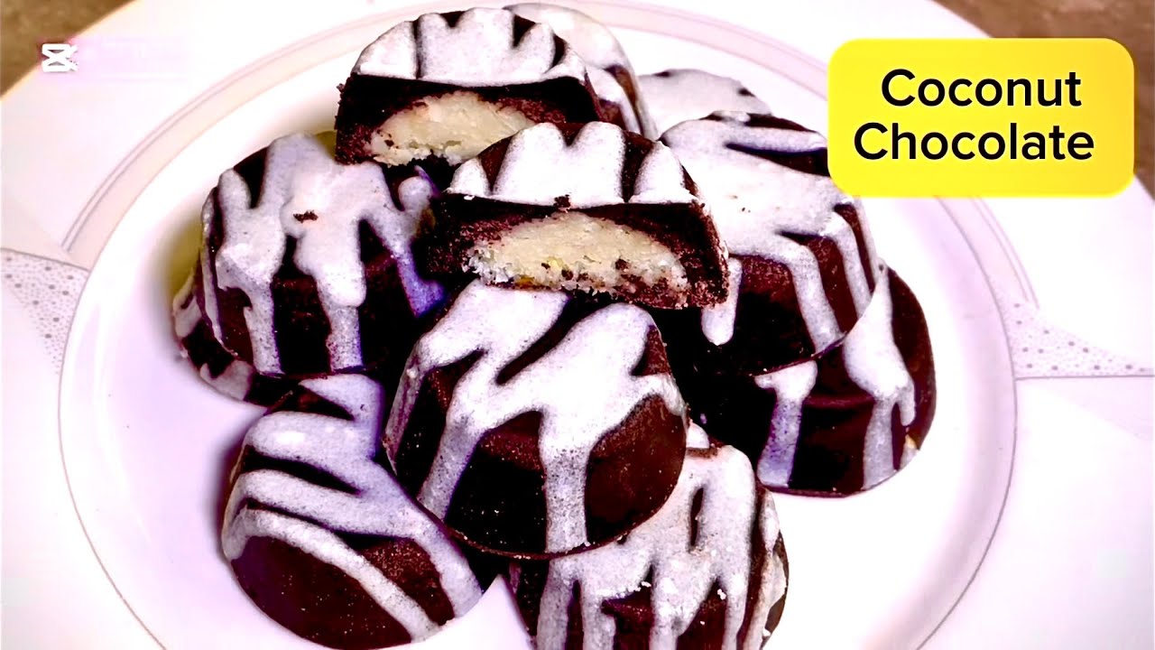 Homemade Bounty Chocolate Recipe- How To Make Coconut Chocolate At Home-Step By Step -Safeda Kitchen