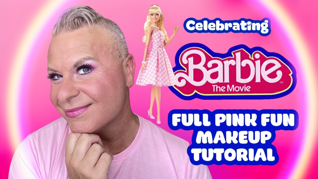 BARBIE FUNTIME FULL PINK GLAM MAKEUP TUTORIAL 