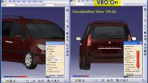 Using Vertex Buffer Objects (VBO) and FireGL for real-time rendering in CATIA
